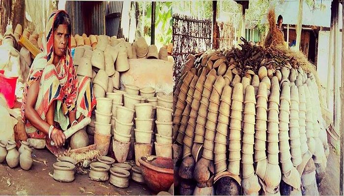 ভালো নেই বীরগঞ্জের মৃৎশিল্পীরা