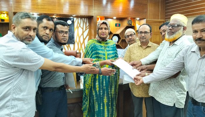 কিশোরগঞ্জে সরকারি কর্মচারীদের ৭ দফাদাবীসহ স্মারকলিপি প্রদান