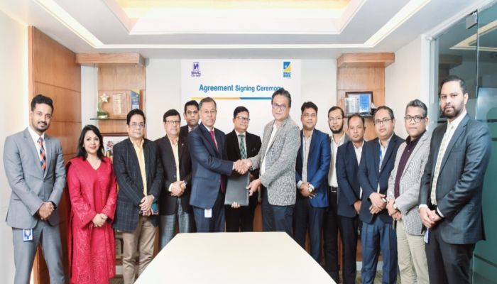 এসএমসি এন্টারপ্রাইজ লিমিটেডকে অ্যাডভান্সড ক্যাশ ম্যানেজমেন্ট সেবা দেবে ব্র্যাক ব্যাংক