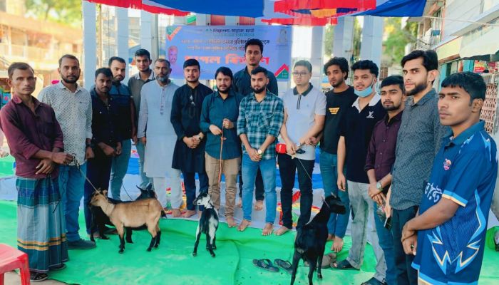 বড়লেখায় নিসচা'র উদ্যোগে সড়ক দুর্ঘটনায় ক্ষতিগ্রস্ত পরিবারগুলোর মাঝে ছাগল উপহার