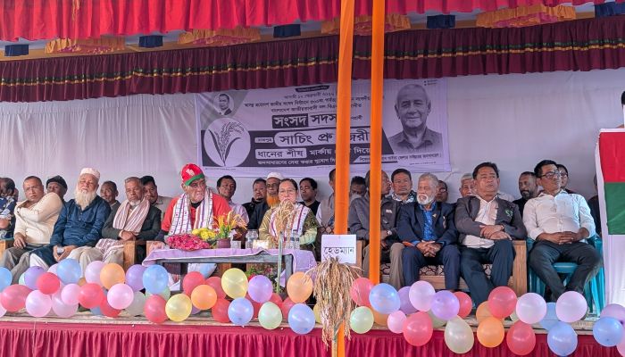 রুমায় বিএনপি প্রার্থী সাচিংপ্রু জেরীর গণসংযোগ ও নির্বাচনী প্রচারণা