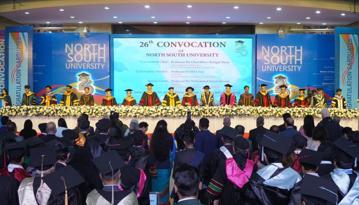 নর্থ সাউথ ইউনিভার্সিটির ২৬তম সমাবর্তনে ৩০০০-এর বেশি শিক্ষার্থীকে ডিগ্রি প্রদান