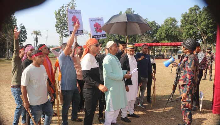 ত্রয়োদশ জাতীয় সংসদ নির্বাচন সামনে রেখে মারিশ্যা ব্যাটালিয়নের চূড়ান্ত মহড়া সম্পন্ন