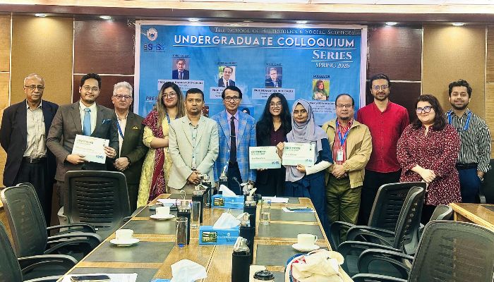 এনএসইউ স্কুল অব হিউম‍্যানিটিজ অ‍্যান্ড সোশ্যাল সাইন্স আন্ডারগ্র্যাজুয়েট কলোকিয়াম সিরিজ – স্প্রিং ২০২৬ অনুষ্ঠিত 