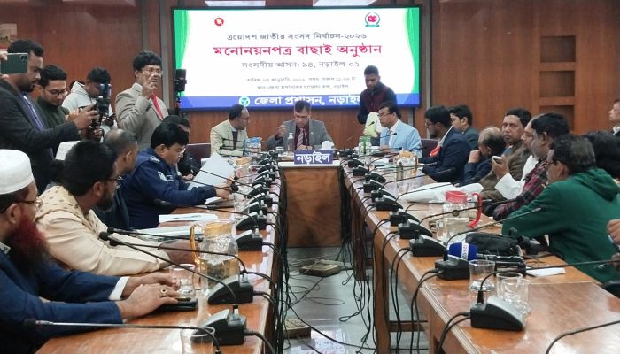 নড়াইলের দুটি আসনে মনোনয়নপত্র বৈধ ৯, বাতিল ১৩, স্থগিত ২