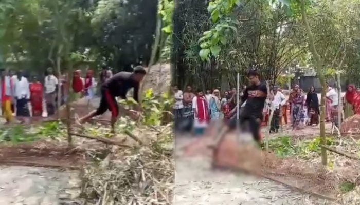 জমি কম পাওয়ায় বাবার কবর ভাঙচুর ছেলের