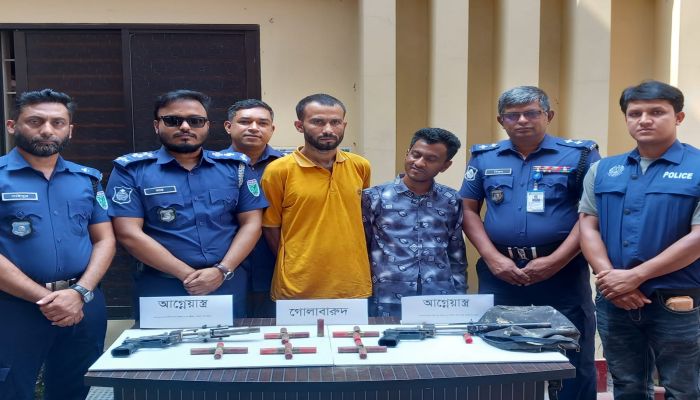 রুদ্ধশ্বাস অভিযানে মৌলভীবাজারে পাইপগান সহ আরও ২ ডাকাত পুলিশের জালে