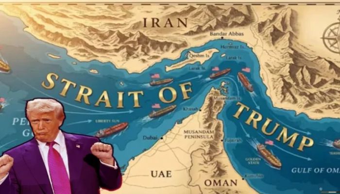 এবার হরমুজ প্রণালির নাম নিজের নামে রাখলেন ট্রাম্প
