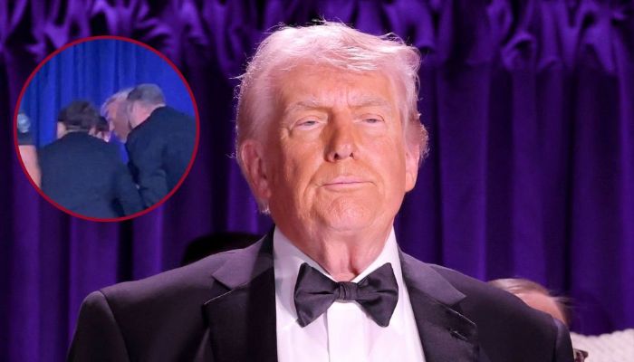 লুকাতে গিয়ে হুমড়ি খেয়ে পড়ে যান ট্রাম্প