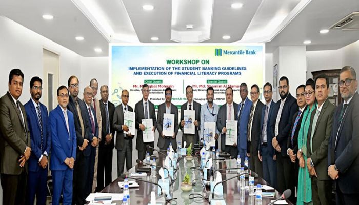 মার্কেন্টাইল ব্যাংকে স্টুডেন্ট ব্যাংকিং কর্মশালা অনুষ্ঠিত