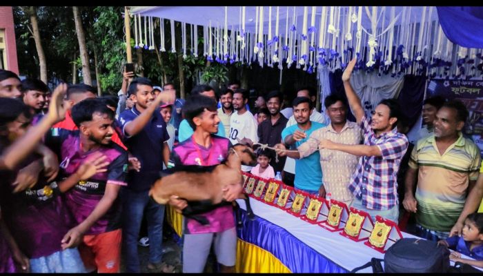 মতলব উত্তরে দক্ষিণ বোরচর মিনি খাশি কাপ ফুটবল টুর্নামেন্টের ফাইনাল খেলা অনুষ্ঠিত