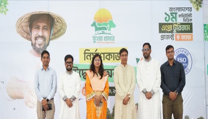 বগুড়ায় সুখের খামার এগ্রো ভিলেজের নির্মাণকাজ উদ্বোধন   