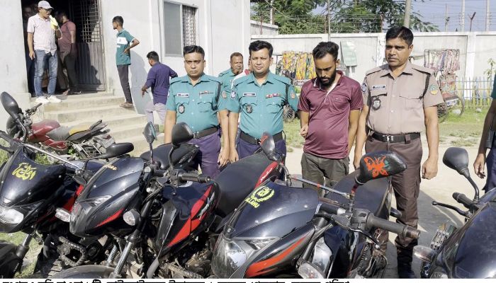 রংপুরে চুরি যাওয়া ৮টি মোটরসাইকেল উদ্ধারসহ গ্রেফতার-৬